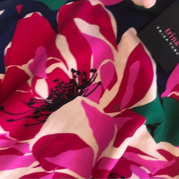 Trina Trina Turk Women's Floral Printed Ponte midi Dress, Pink Sz 16 - Picture 7 of 17